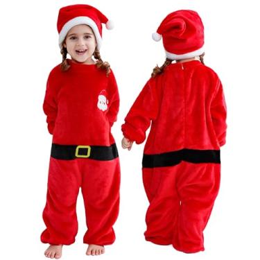 Imagem de MICHLEY Macacão unissex com capuz para bebê, infantil, animal, vestido de festa de Halloween, macacão de 0 a 4 anos, Natal B, 6-12 Months/Height:26"-31"