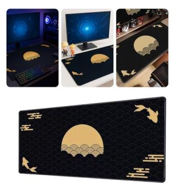Imagem de Mouse Pad Gamer Profissional 60x30 Impermeável Anti-derrapante Lavável Bordas Costuradas Premium Setup Gamer Cs (Preto Carpa)