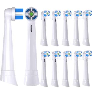 Imagem de Cabeças de substituição compatíveis com Oral-B iO 3/4/5/6/7/8/9/10 Series Ultimate Clean, escova de dentes elétrica Oral-B iO, pacote com 12 (branco, médio)