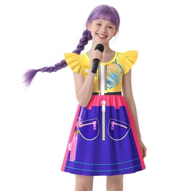 Imagem de Vestido para meninas cantoras de Halloween para festa de 5 a 12 anos, Royal, 6-7 Anos