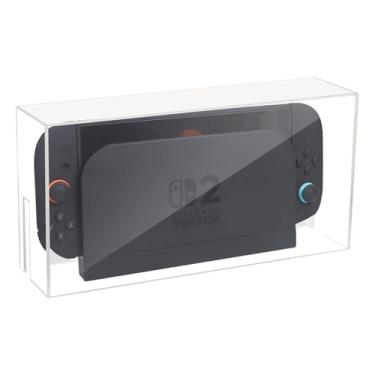 Imagem de TicEaik Dust Cover for Switch 2, Acrylic Transparent Dust Guard Anti Scratch Waterproof Protective Clear Cover Sleeve Display Box for Nintendo Switch 2