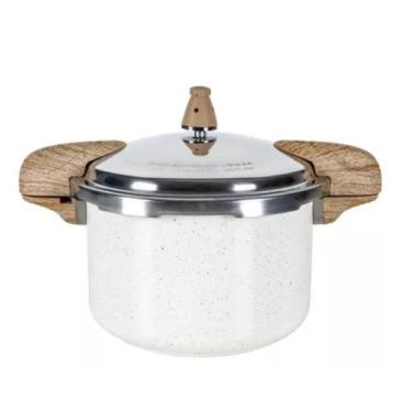 Imagem de Panela de Pressão Antiaderente Revestimento Cerâmico com  Indução 5,4L