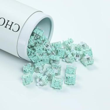 Imagem de Generic Gateron Interruptores magnéticos de jade para teclado magnético mecânico interruptores lineares de 2 pinos pré-lubrificados de fábrica 30gf (72 peças)