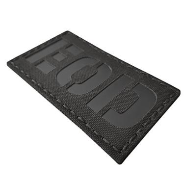 Imagem de Blackout IR Infravermelho EOD Artilharia Explosiva Descarte Bomb Squad Todo Preto 3,5x2 Patch de Gancho Tático