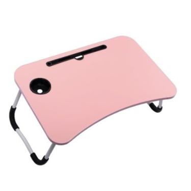 Imagem de Mesas Dobráveis de Madeira Dobrável Para Estudo e Lazer(Rosa 1)