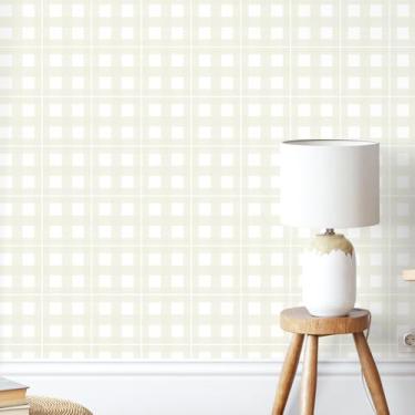 Imagem de Papel de parede xadrez xadrez xadrez Boho papel de contato xadrez para armários autoadesivo papel de parede removível 2 m