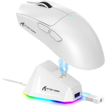 Imagem de Mouse Gamer ATTACK SHARK X11 Sem Fio Tri-Mode (2.4G/Bluetooth/USB) Com Base RGB – Ergonômico, Alta Precisão