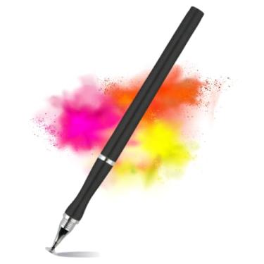 Imagem de Caneta Touch Screen Universal, Stylus 2 em 1 Ponta Fina e Grossa Trocável, Para Celular, Tablet, iPad, Android, Desenho e Anotações | Premium MyBrins