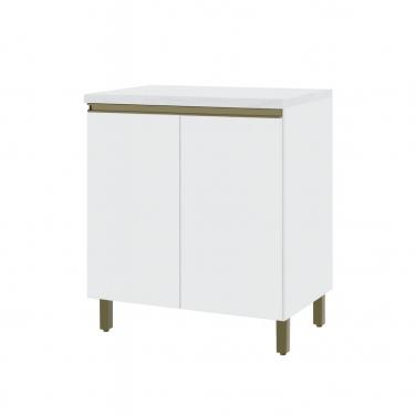 Imagem de Balcão 2 Portas com Tampo 80cm Star Indekes - Branco