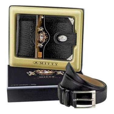 Imagem de Carteira Masculina De Couro Mitty M2Ef + Cinto