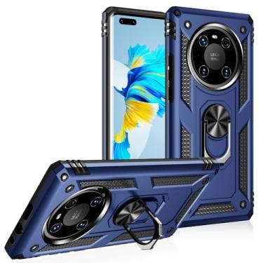 Imagem de SORAKA Capa para Huawei Mate 40 Pro com suporte para anel Capa Slim Fit de TPU macio Capa Huawei Mate 40 Pro 4G com placa de metal para suporte magnético de telefone para carro