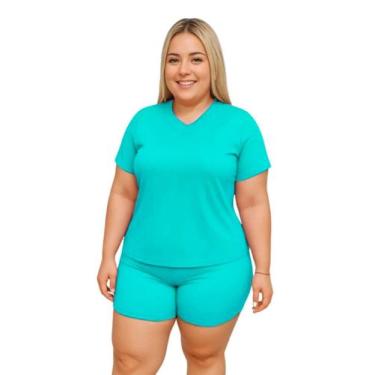 Imagem de Camiseta Feminina Manga Curta Dryfit Fitness Academia Plus Size - Roge