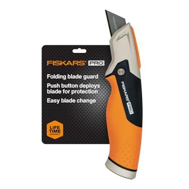Imagem de Estilete Fiskars 770010-1001 Pro, lâmina fixa, laranja/preto