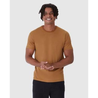 Imagem de Camiseta Básica Masculina Malwee Ref. 04423, Marrom 329, XGG