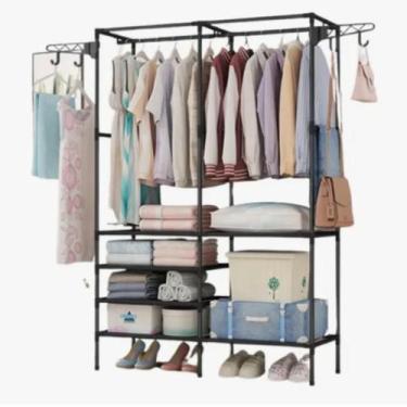 Imagem de Arara dupla Organizadora Cabideiro De Roupas Closet Armário - Modellar