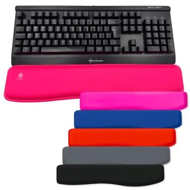 Imagem de Mcsb Apoio De Punho Teclado Ergonômico Descanso Macio Almofada Ortopédico Pulso Tendinite Nr17 Pulso Digitação Confort Suporte Espuma Gel Cor (Rosa)