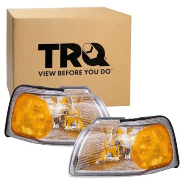 Imagem de TRQ Conjunto de luzes de canto compatível com Ford Thunderbird Mercury Cougar 1996-1997 FO2520131 FO2521131