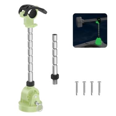 Imagem de Estabilizador de motor de pesca suporta MKA-60 Fit Minn Kota Terrova/Riptide Terrova/Ulterra/Riptide Ulterra/PowerDrive, haste de alumínio ajustável, brilha no escuro minimiza a vibração