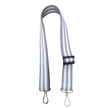 Imagem de Alça Para Bolsa Mochila Mala Avulsa Reforçada Com Regulagem 160 Centímetros (Cinza e Branco)