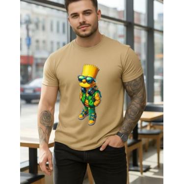 Imagem de Camisa Masculina Premium Estampada Bart Simpson Algodão - Versitz, Beg
