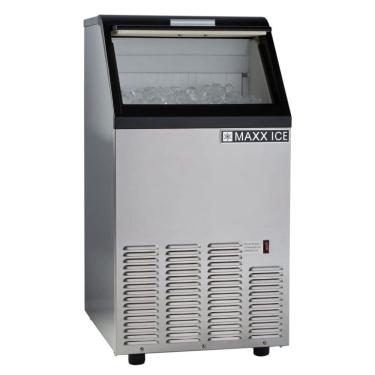 Imagem de Máquina de Gelo Profissional de Bancada Produz 34 kg em 24H, Aço Inoxidável, 115V, Maxx Ice MIM75, Prata
