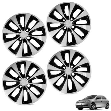 Imagem de Jogo calota aro 14p preto / prata mod gol/voyage g5/g6 2013 - general 