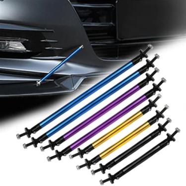 Imagem de YC-QC0109 Moldura Dianteira de Carro Ajustável Protetor Labial Barras de Suporte de Haste Decoração Lip Proector Rod Splitter Strut Tie Bar Kits 2 peças (20 cm colorido)