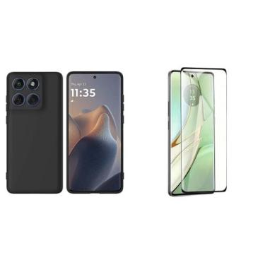 Imagem de Película Cerâmica 9D Flexível Moto Edge 60 PRO + Capa Case Silicone Av