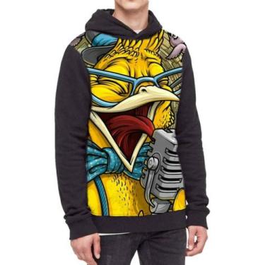 Imagem de Moletom Com Capuz Passarinho Cantor Ref:570 - smoke, Preto, GG