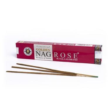 Imagem de Incenso Indiano Vijayshree Golden Nag Rose 15g