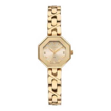 Imagem de Relógio Technos Feminino Ref: 2035ncv/1x Bracelete Octogonal Dourado