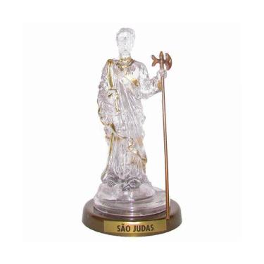 Imagem de Luminária São Judas Tadeu LED Acrílico Dourado - Amor Lindo