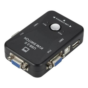 Imagem de Chaveador Kvm Switch 2 Portas - 2 Cpu Na Mesma Estação/Monitor