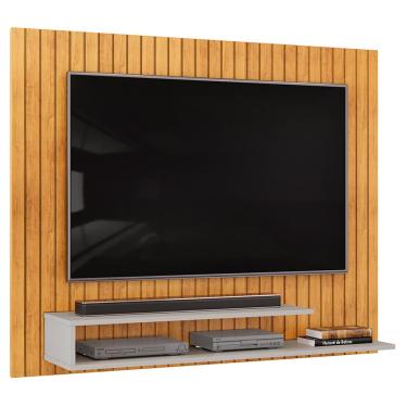 Imagem de Painel Ripado Para TV 55 Pol 134cm Lipe D05 Cedro Bali - Lyam Decor