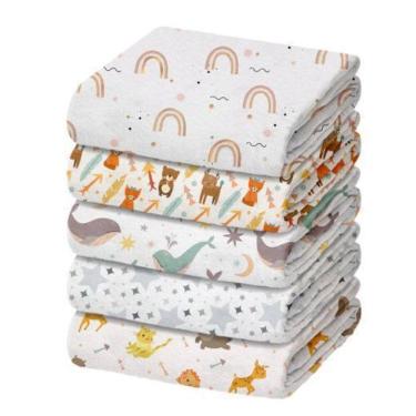 Imagem de Pacote 15 Fraldas De Pano Luxo Minasrey 70X70 - Neutro