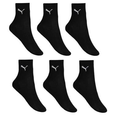 Imagem de Kit 6 Pares de Meia Puma Cano Médio Esportiva - Preto