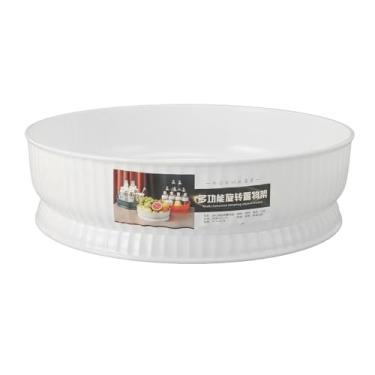 Imagem de Generic Organizador Giratório de Especiarias, Material Pp Giratório de 360 ​​graus, Bandeja de Armazenamento Rotativa Estável de Grande Capacidade para Sala de Estar para Casa (Branco)