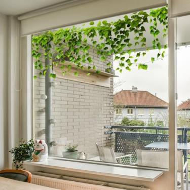 Imagem de Adesivos eletrostáticos reutilizáveis de 59,4 cm x 28,4 cm | Decalques de vista de jardim sem resíduos para portas de vidro/varanda