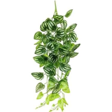 Imagem de Kit 2 Buquês de Folhagem Artificial Pendente 65cm – Plantas Verdes Permanentes para Arranjos, Casamentos, Festas e Decoração de Ambientes(2 lamb. branco)