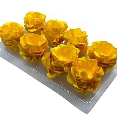 Imagem de Kit com 120 Forminhas para Doces Finos em Formato de Flor – Linha Style Elegante – Ideal para Casamentos, Aniversários e Festas Sofisticadas(Amarelo Neon)