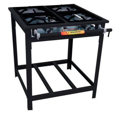 Imagem de Fogão Industrial Venâncio com 4 Bocas de Ferro Alta Pressão VAP4-15216