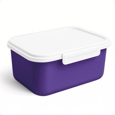 Imagem de Potes Plástico Reutilizável 750ml Kit para Marmitas Refeições com Trav