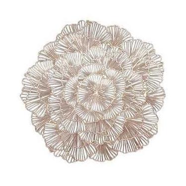 Imagem de Kit Jogo Americano Sousplat Mesa Posta Jantar Design Brilhante com 2 4 ou 6 Peças – Elegância e Praticidade(M2 Rose,Kit 2)