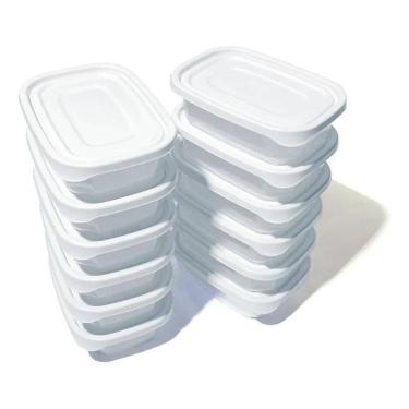 Imagem de Conjunto Kit De 12 Potes Com Tampa Para Marmita E Alimentos