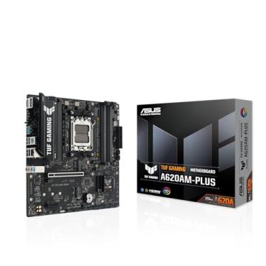 Imagem de Placa-mãe TUF Gaming A620AM-PLUS WiFi AMD A620A mATX, estágios de alimentação 8+2+1, DDR5, PCIe 4.0, slots M.2 duplos, WiFi 6, Ethernet de 2,5 GB, DisplayPort duplo, HDMI, USB-A traseiro de 10 Gbps