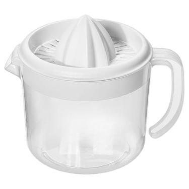 Imagem de Espremedor Manual de Laranja e Limão 1020ml – Espremedor de Frutas com Jarra, Resistente, Vai ao Micro-ondas e Freezer(BRANCO)