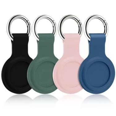 Imagem de Estojo para AirTags Kucheed Anti-Scratch, pacote com 4 unidades com ch