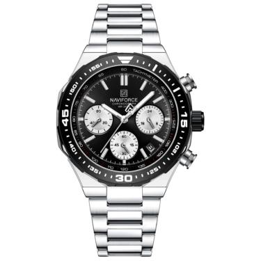 Imagem de Relógio de quartzo masculino com pulseira de aço inoxidável esportivo impermeável