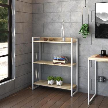 Imagem de Estante Dynamica 80X30X104cm C/03 Prateleiras Estrutura Branca - Compa