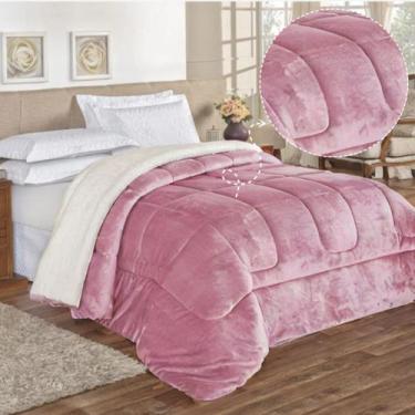 Imagem de Edredom Sherpa Cobertor Coberdrom Casal Queen 2,40m x 2,20m Grosso Vár